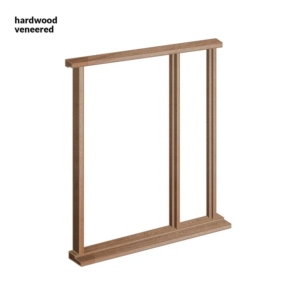 Balham External Hardwood Front Door and Frame Set - Frosted Double Glazing - One Unglazed Side Screen