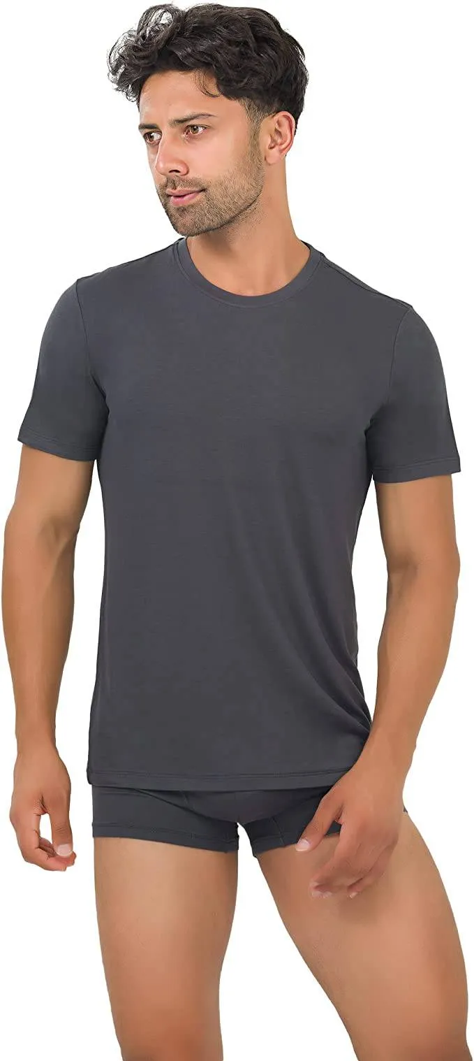 Bambooven Men’s Crew-Neck T-Shirt – Classic O-Neck (3 Pack)