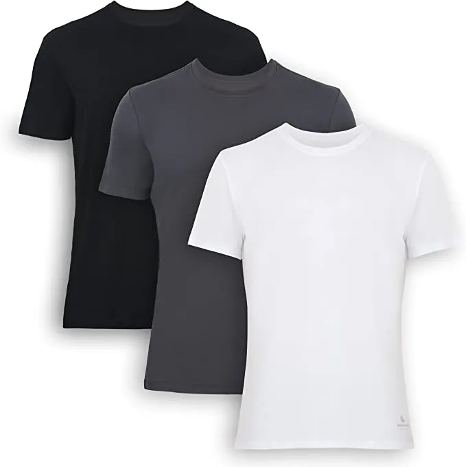 Bambooven Men’s Crew-Neck T-Shirt – Classic O-Neck (3 Pack)