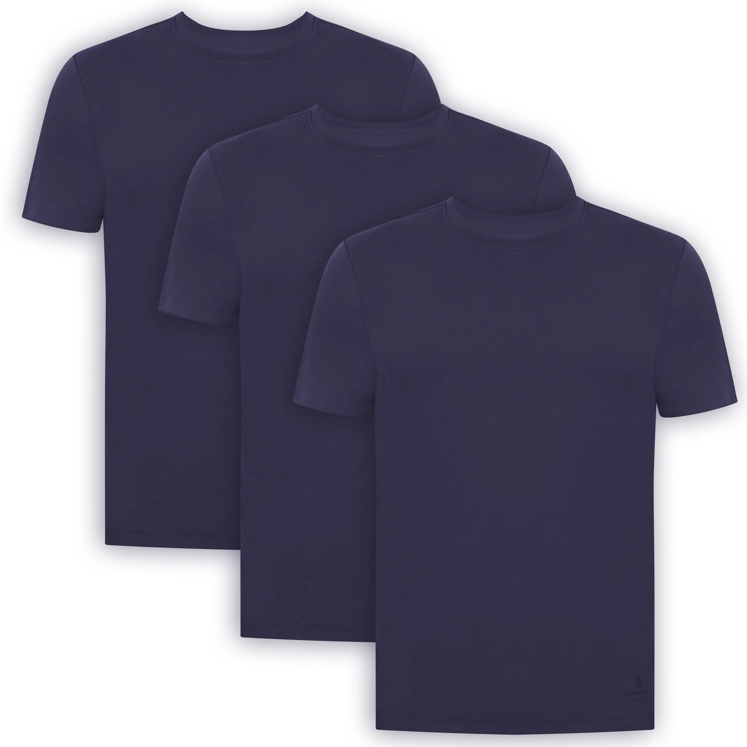 Bambooven Men’s Crew-Neck T-Shirt – Classic O-Neck (3 Pack)