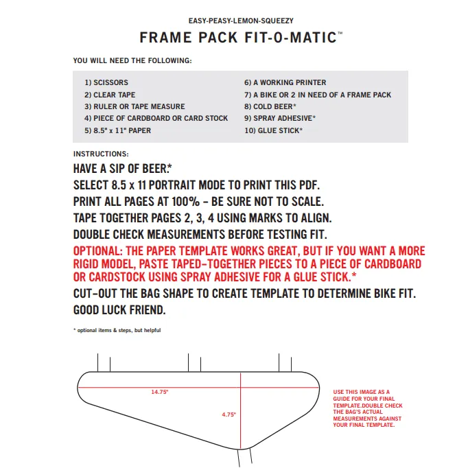 Banjo Brothers Frame Pack, Small