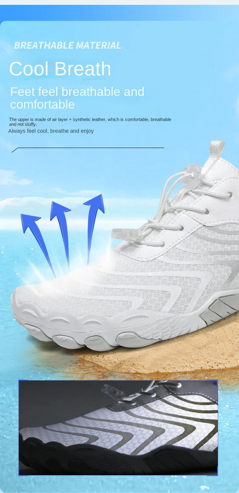 Breathable Water Shoes for Hiking and Water Trails