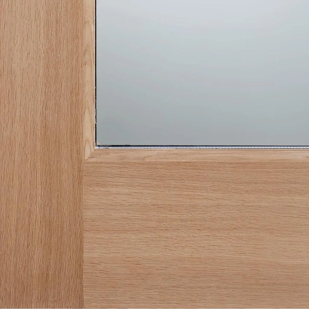 External Shaker 1L Oak Back Door - Clear Double Glazing