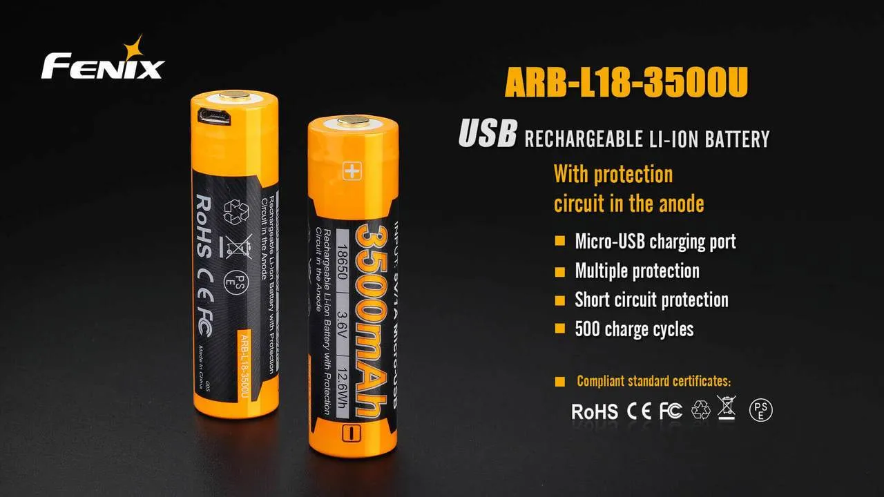 Fenix ARB-L18-3500U USB Rechargeable 18650