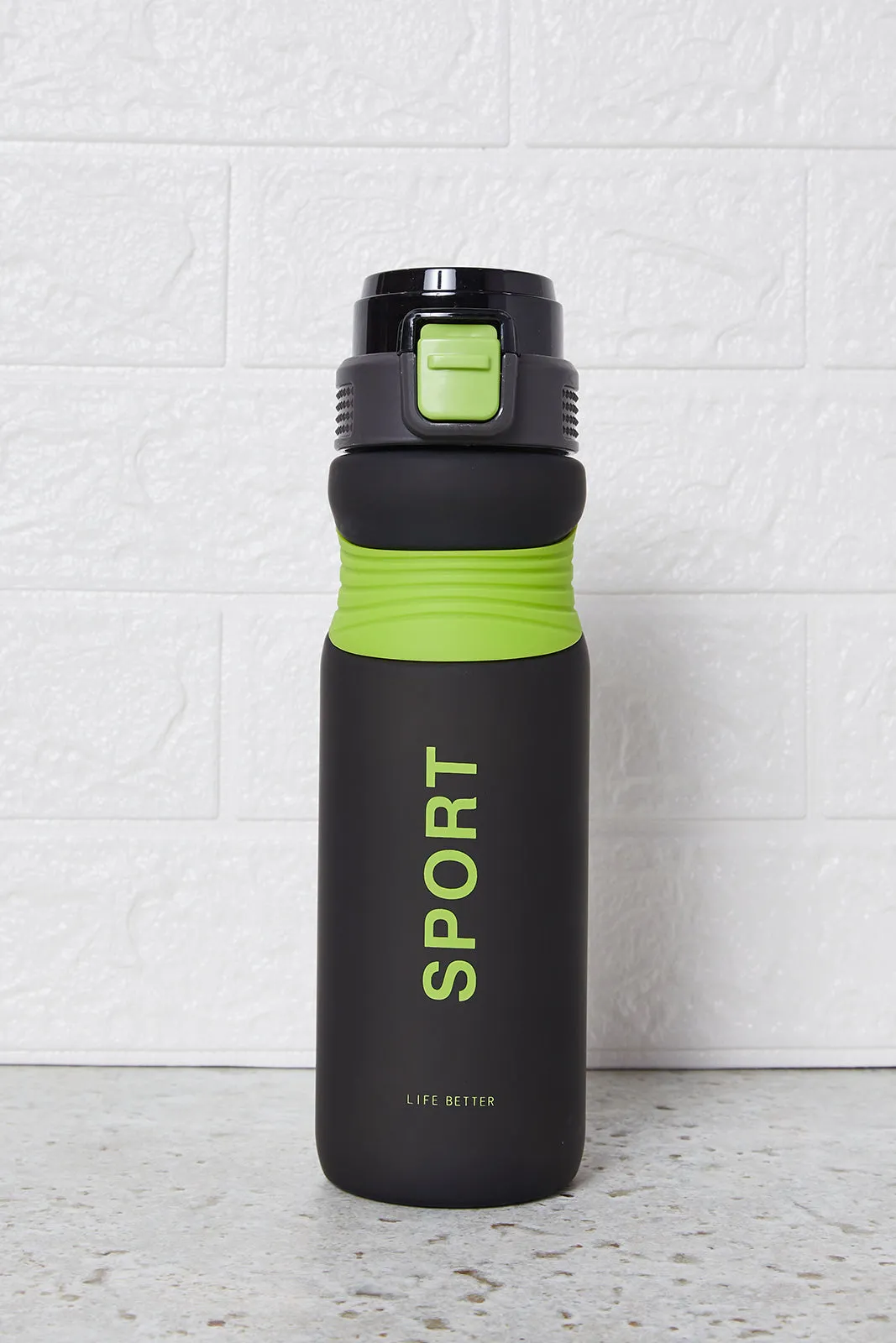 Green And Black Printed Water Bottle(700ml)