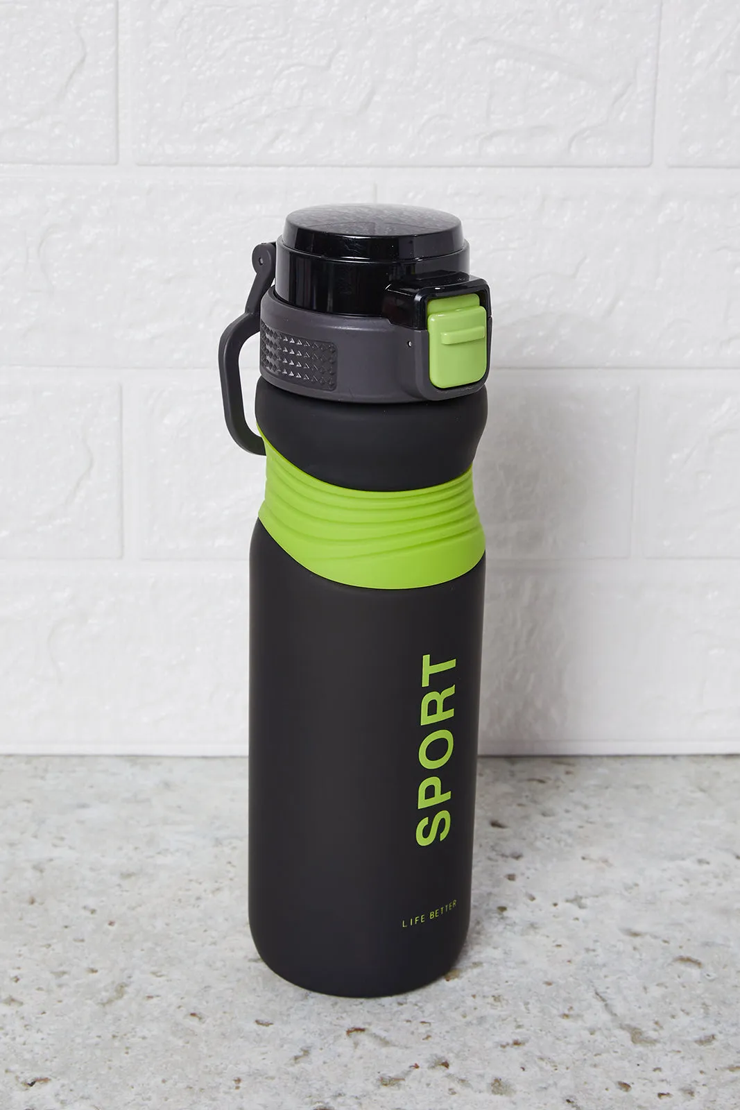 Green And Black Printed Water Bottle(700ml)