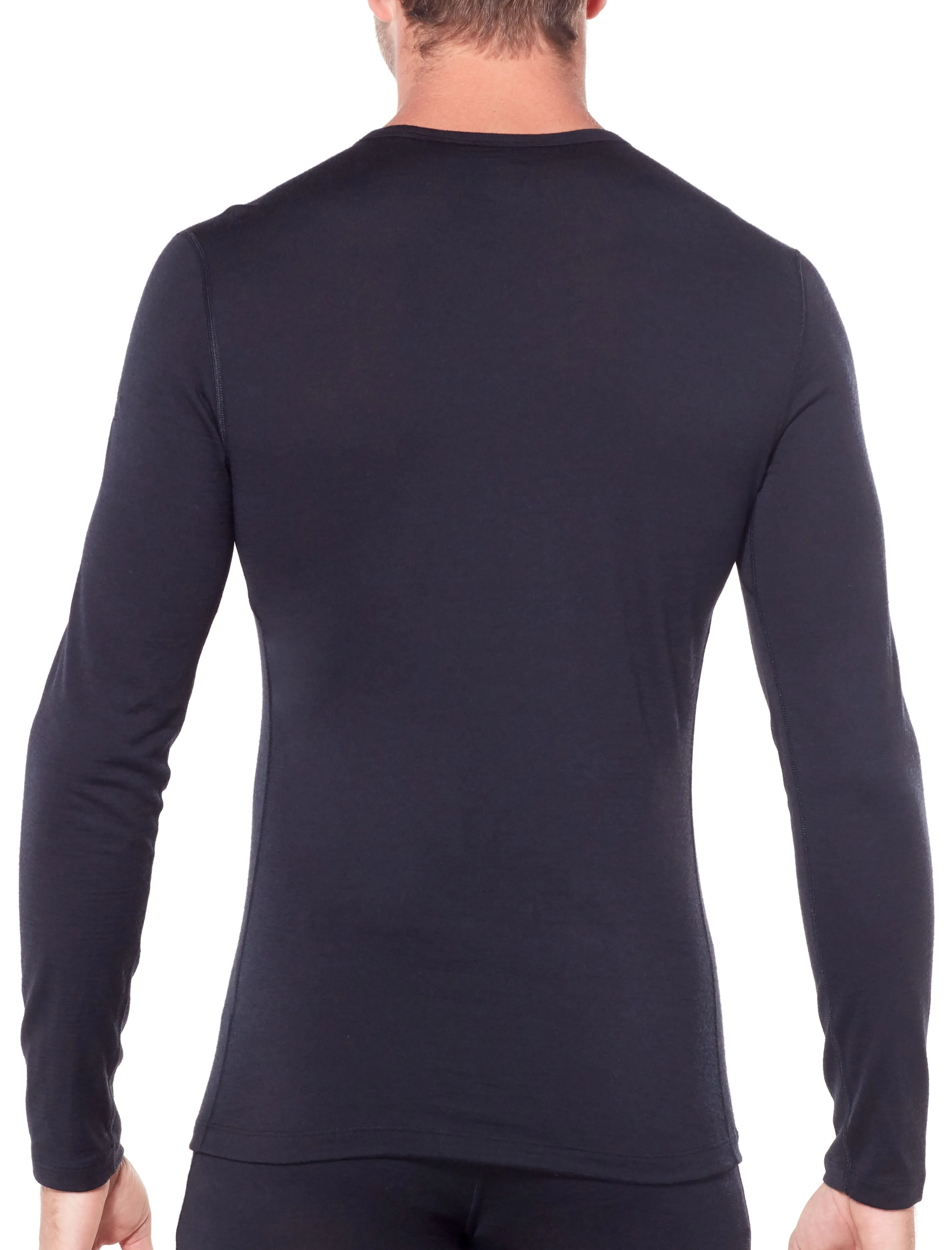 Icebreaker Mens 200 Oasis LS Crewe Black