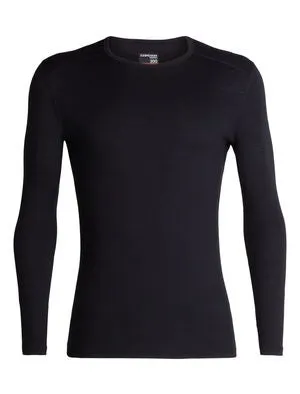 Icebreaker Mens 200 Oasis LS Crewe Black