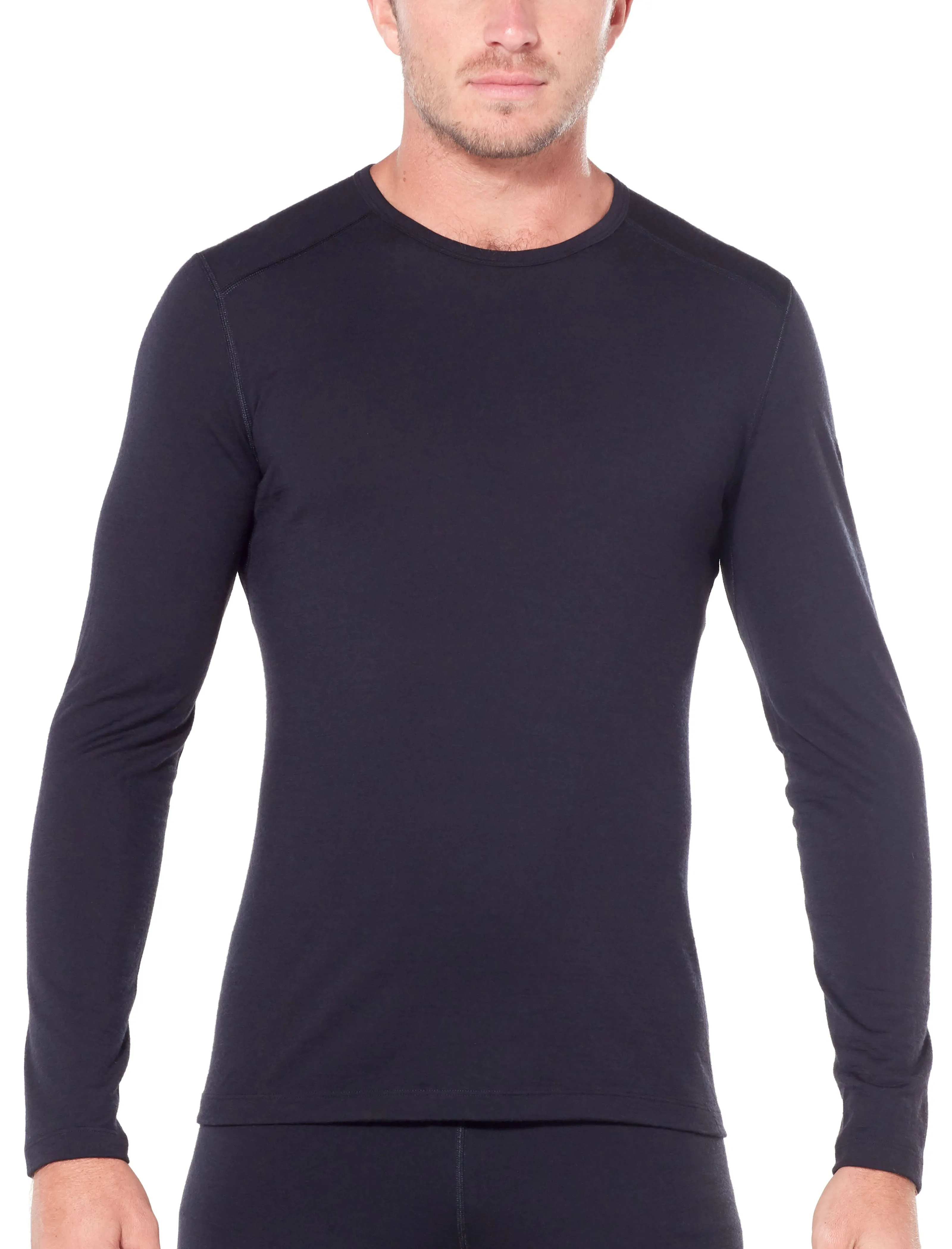 Icebreaker Mens 200 Oasis LS Crewe Black