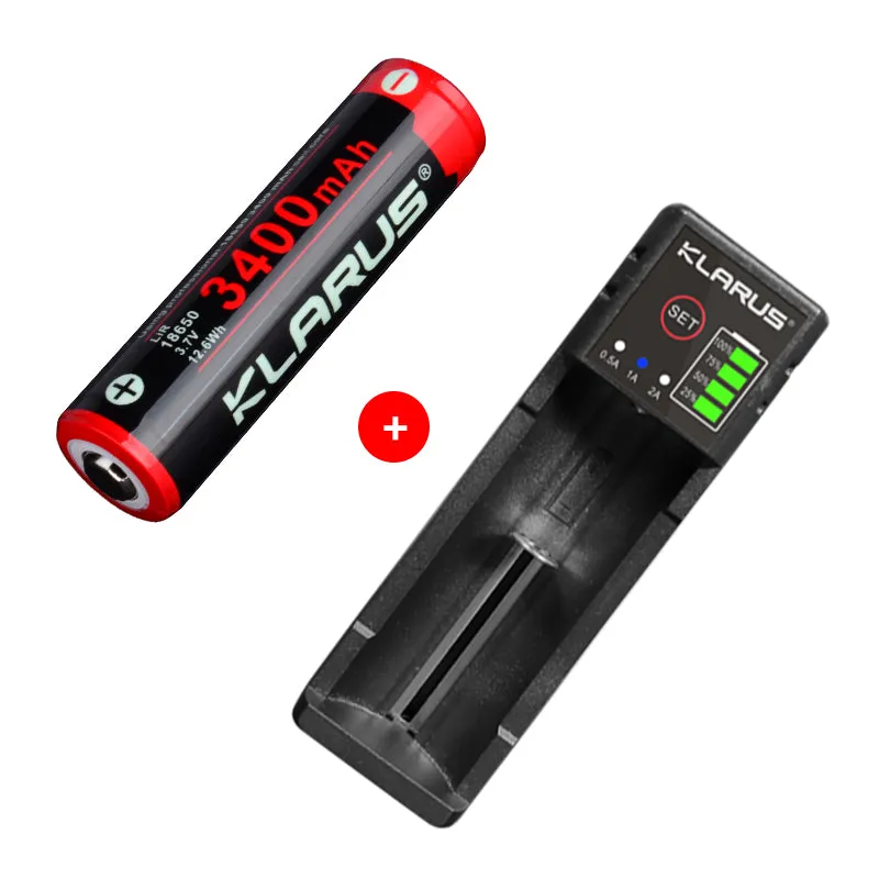 KLARUS 18GT-34GT High Performance Rechargeable 3400mAh Lithium Battery