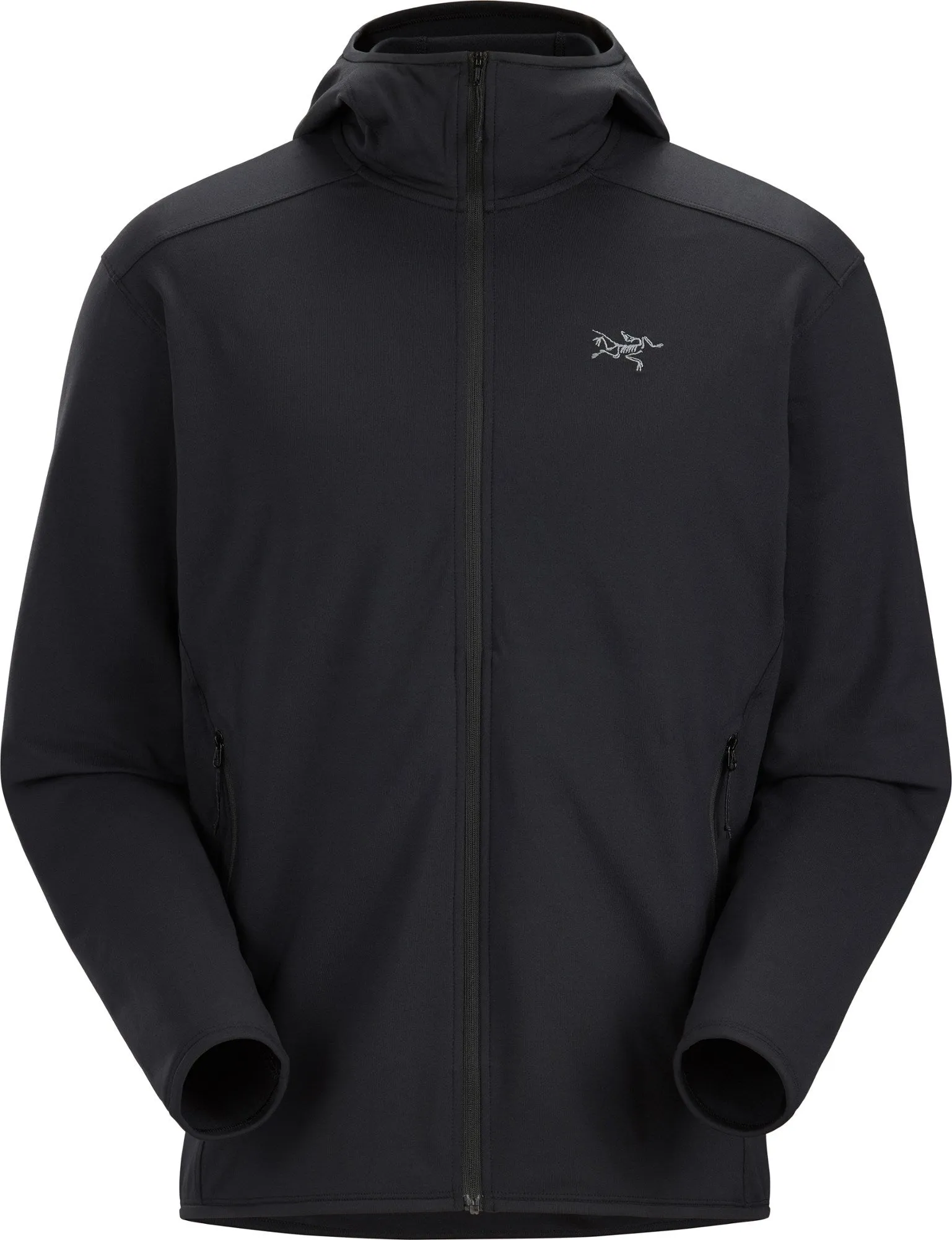 Lightweight fleece sweatshirt with kyanite - men's Arc'teryx, black