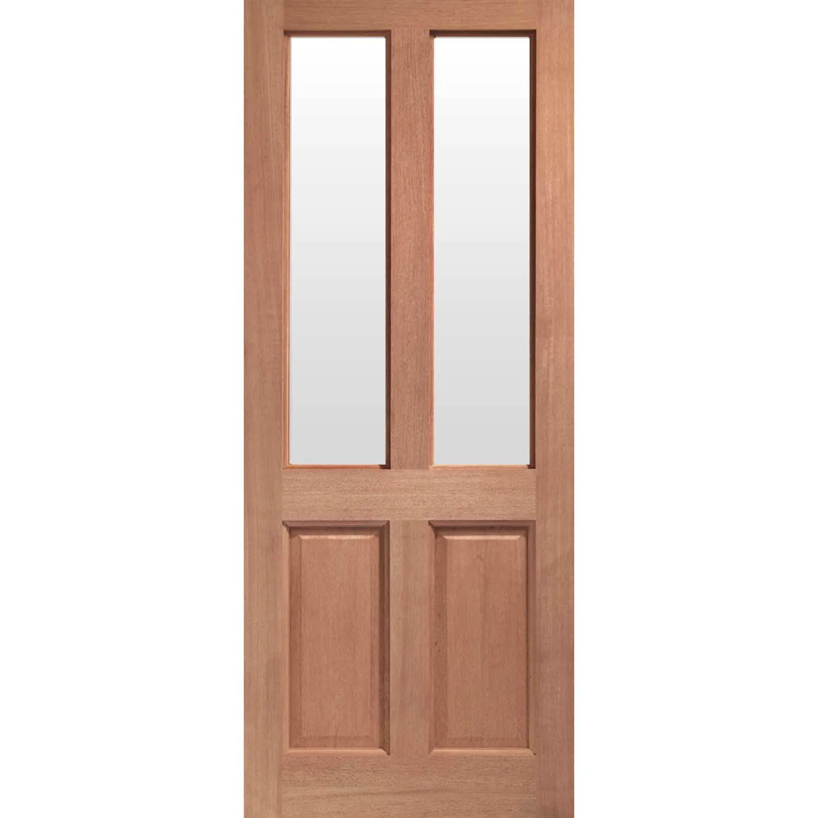 LPD Malton External Meranti Wooden Front Door - Frosted Double Glazing