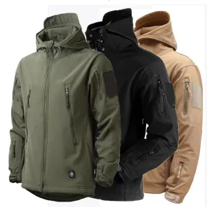 Men's Tactical softshell Waterproof and Windbreaker Jackets & Trousers Set