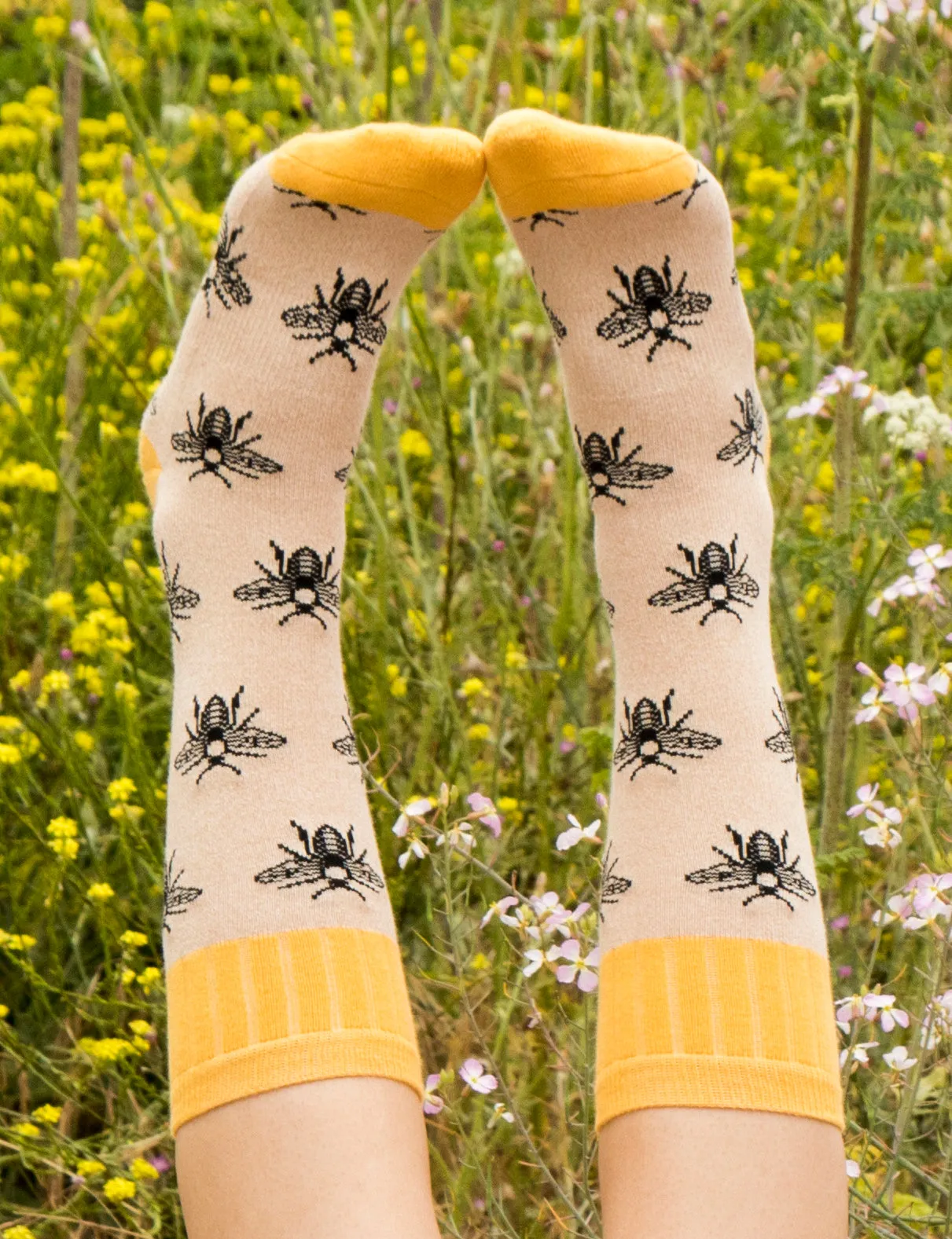 Outlands Bee (Oatmeal) Women's Boot Sock