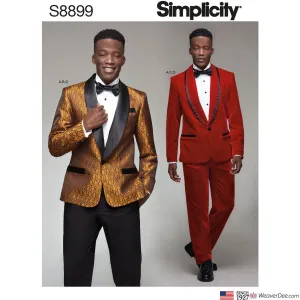 Simplicity Pattern S8899 Men's Tuxedo Jackets, Pants & Bow Tie