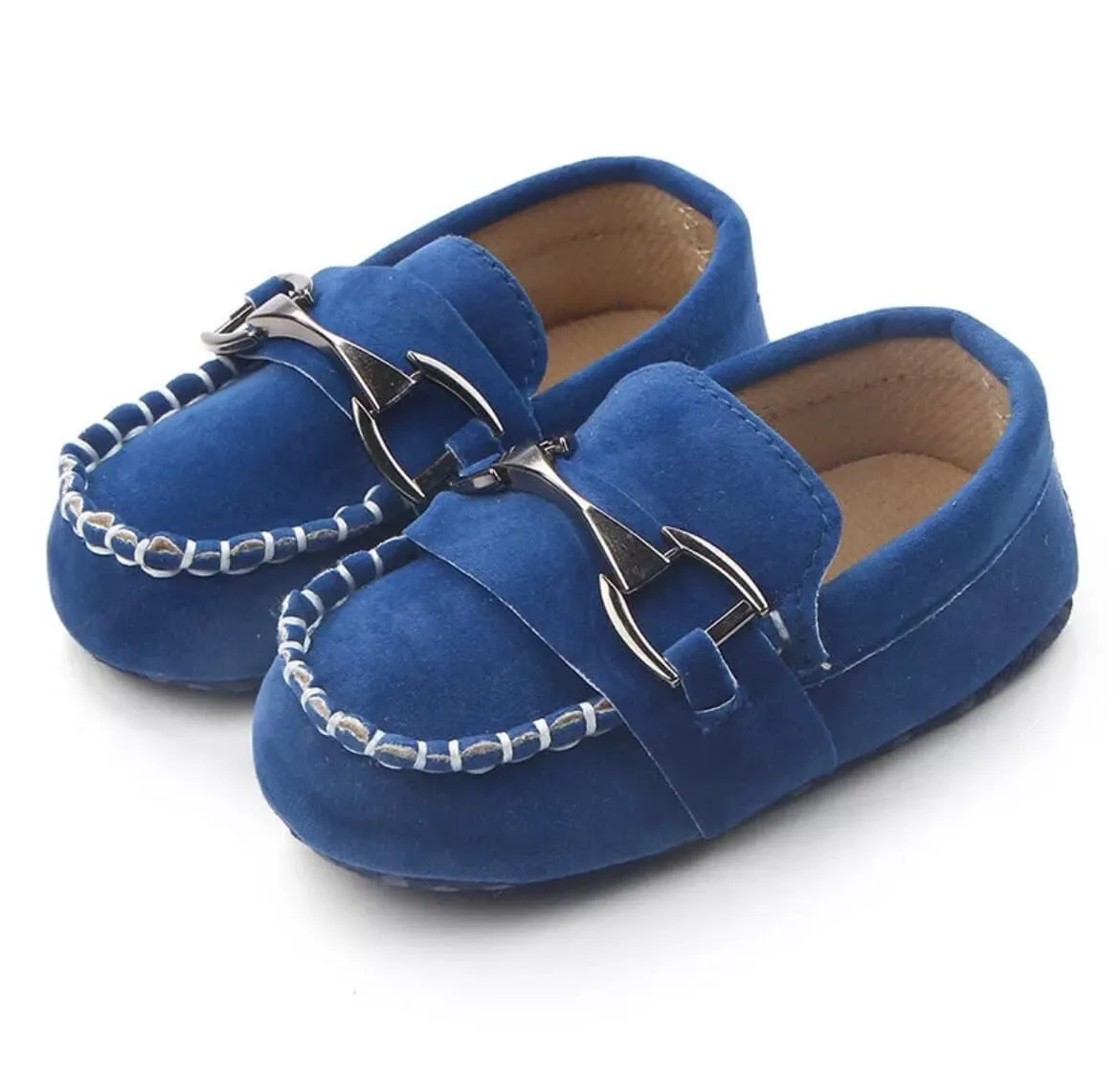 Suede baby boy loafers