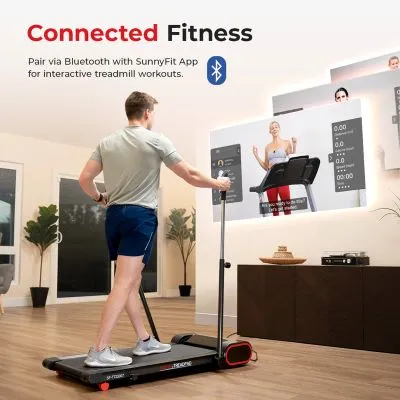 Sunny Health & Fitness Smart Slim Treadmill with Arm Exerciser – SF-T723007