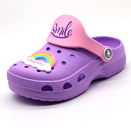 SVAAR Attractive Clog Shoes for Boys & Girls || Indoor & Outdoor Sandals Clogs for Kids Lavender