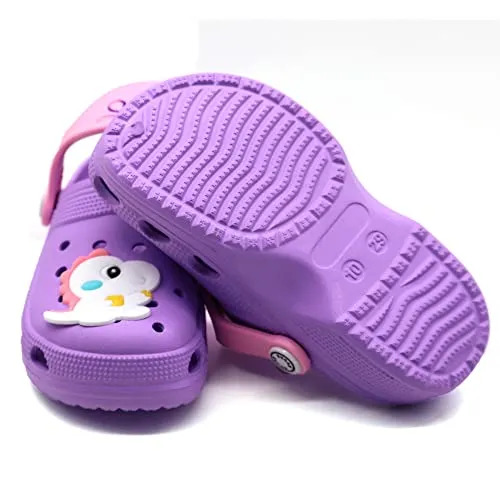 SVAAR Attractive Clog Shoes for Boys & Girls || Indoor & Outdoor Sandals Clogs for Kids Lavender