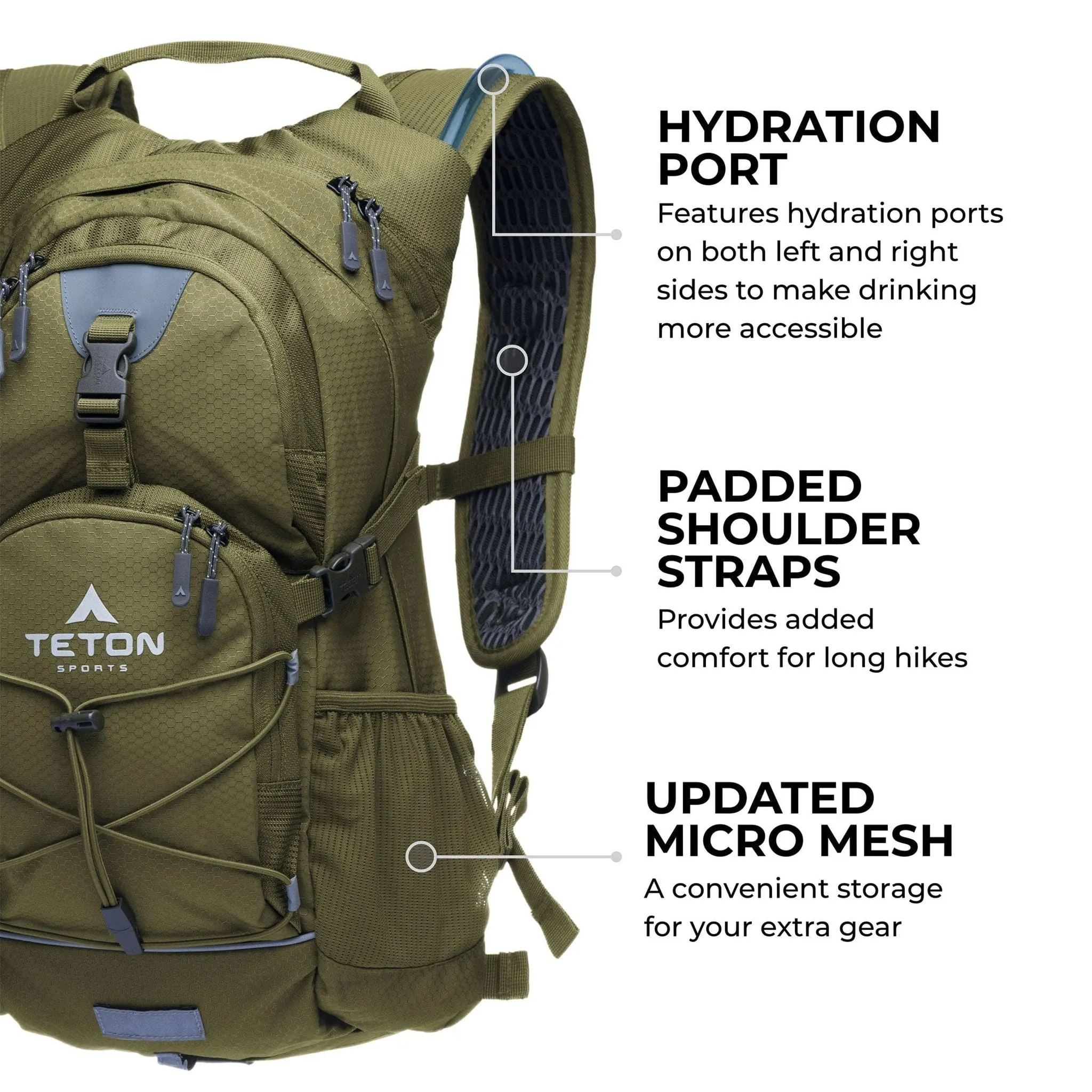 Teton Sports Oasis 18l Hydration Daypack with 2l Bladder in Stark Red