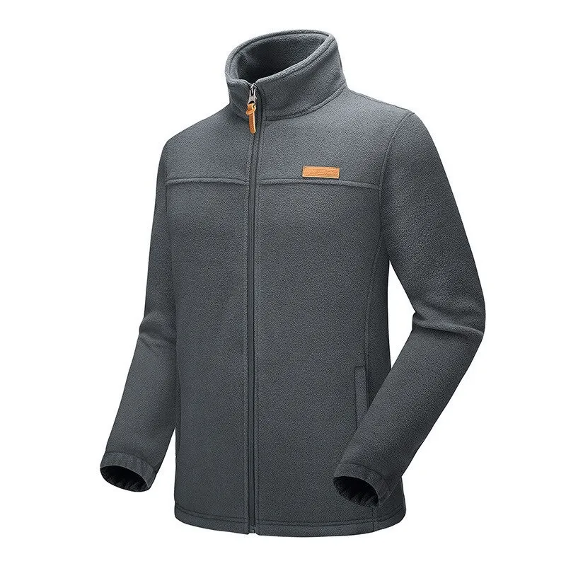 Trekking Men's High Collar Zipper Fleece Jacket with Pockets - SF0230