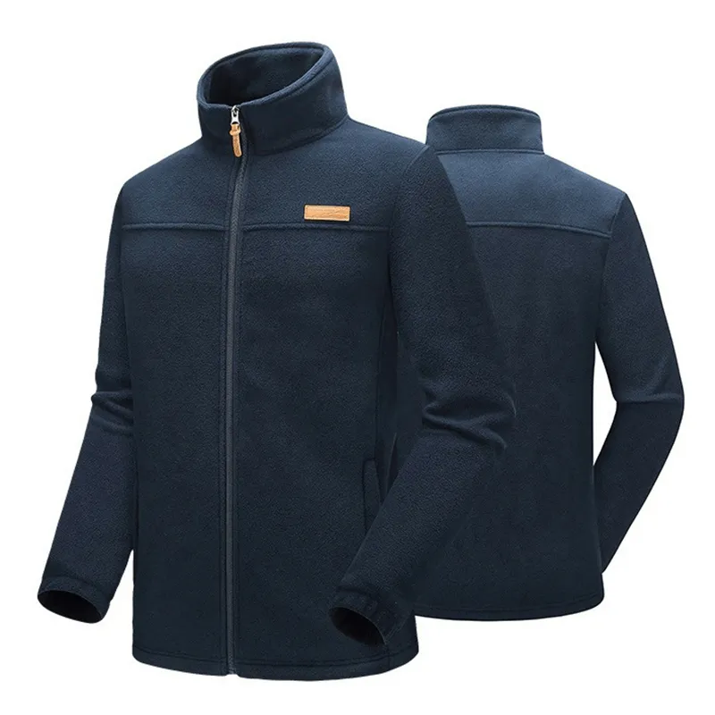 Trekking Men's High Collar Zipper Fleece Jacket with Pockets - SF0230