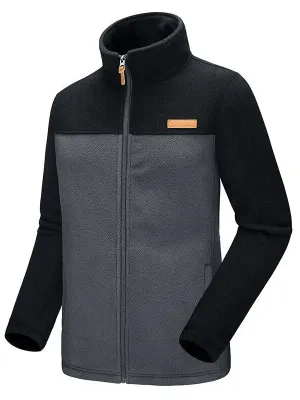 Trekking Men's High Collar Zipper Fleece Jacket with Pockets - SF0230