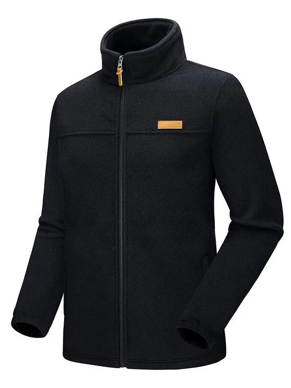 Trekking Men's High Collar Zipper Fleece Jacket with Pockets - SF0230