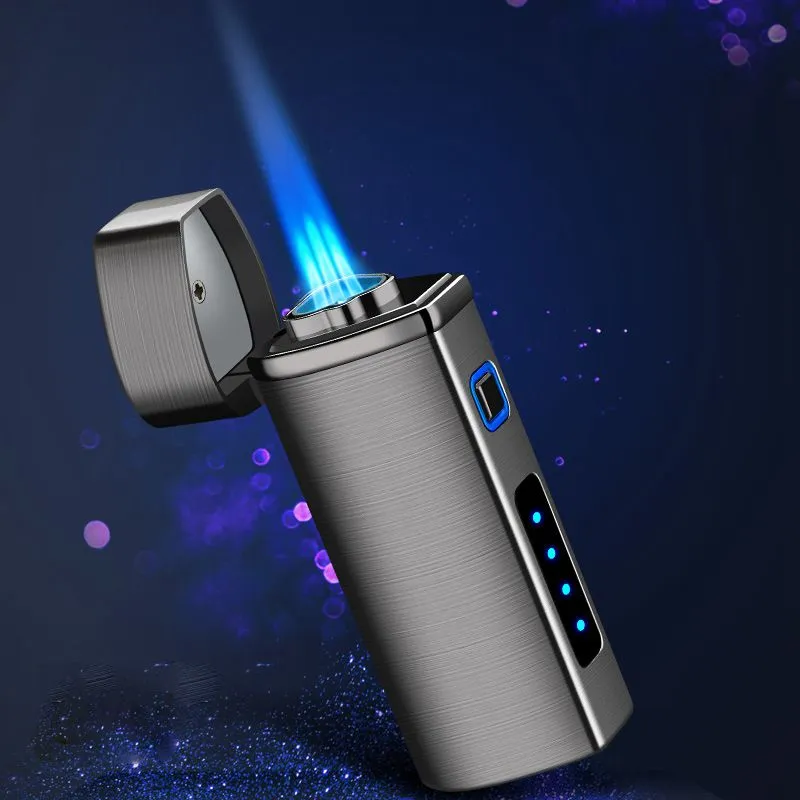 Triple Flame Windproof USB Charging Jet Lighter