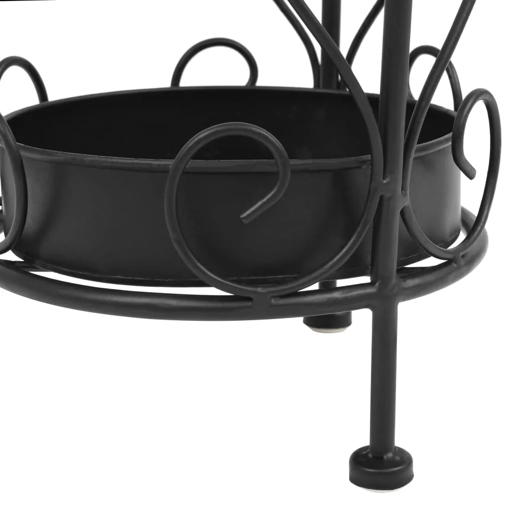 Umbrella Stand Vintage Style Metal 26x46 cm Black