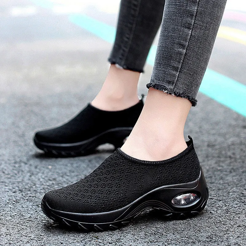 Women's comfortable lightweight breathable mesh shoes rubber