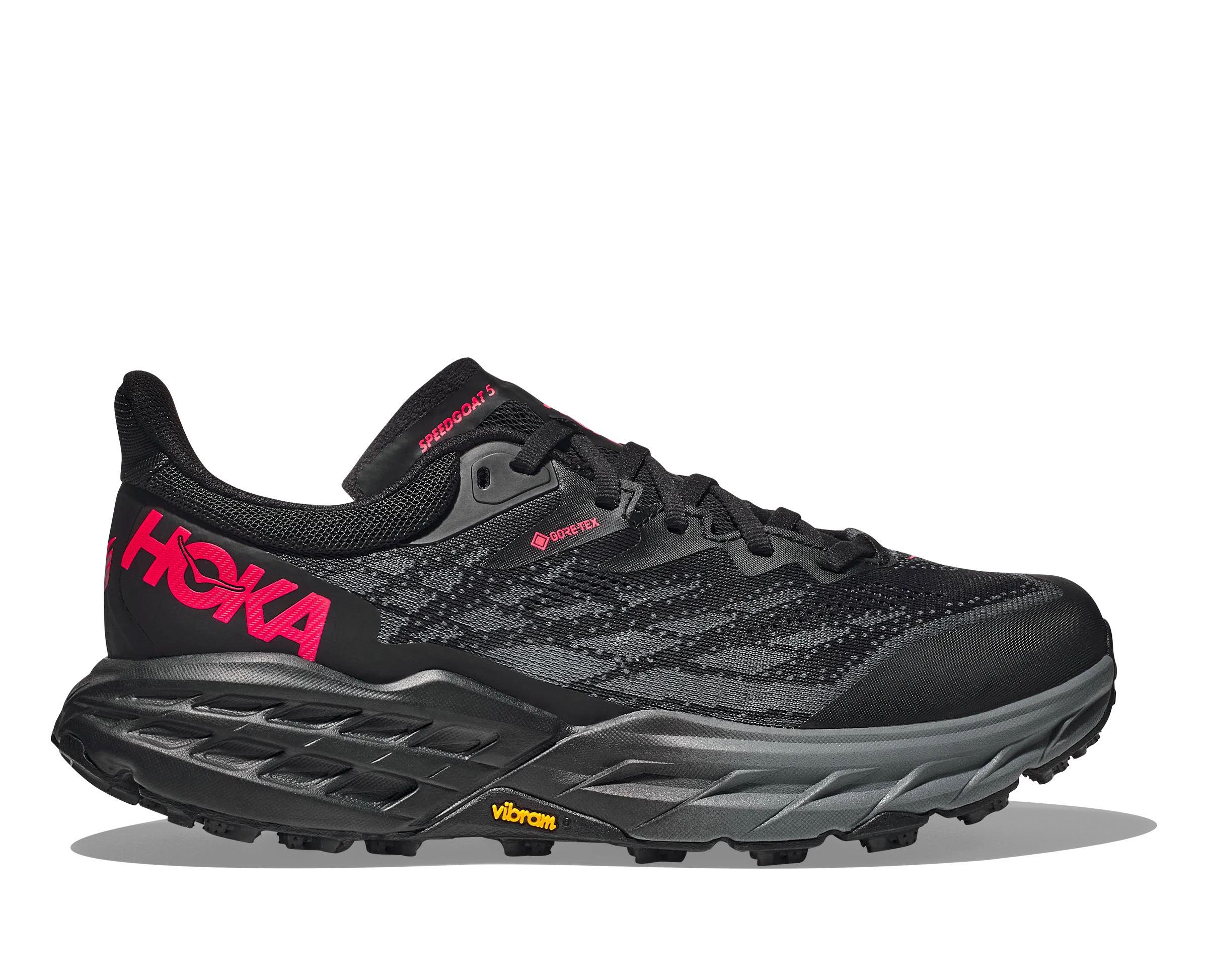 Women's Hoka Speedgoat 5 GTX Color: Black/Black